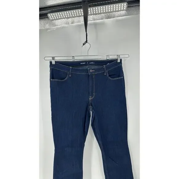 Old Navy mid rise kicker bootcut dark wash business casual jean size 16 Tall - Picture 3 of 6